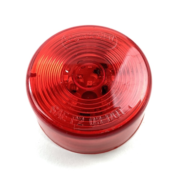 Truck-Lite Lamp, Led Clearance/Marker, Series 30, Reflectorized, 2 In. Round, 10 Diode, Red 3050-P - main